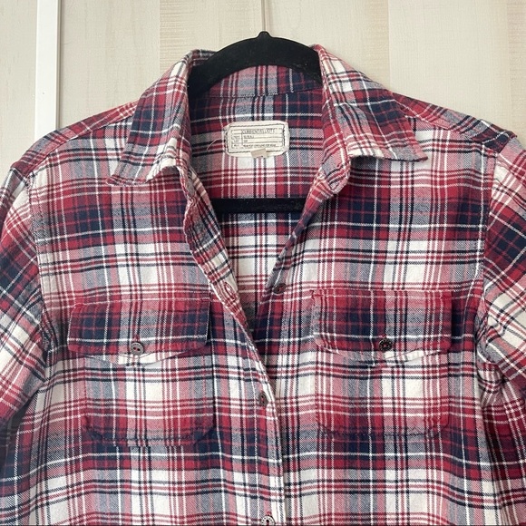 Current/ Elliott The Perfect Tartan Plaid Flannel Shirt Cotton Size S - Picture 6 of 10